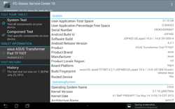 Service Center Android Tablet System Information