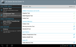 Service Center Android Tablet Testing