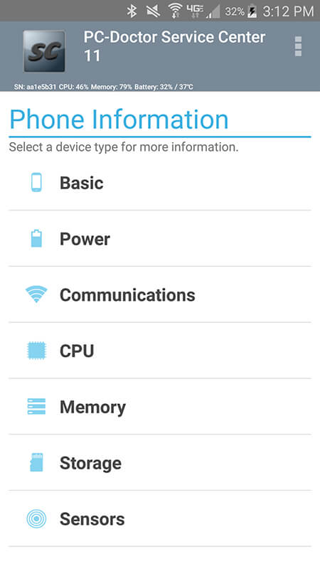 Service Center Android System Information