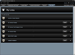 PC-Doctor Service Center My Links Screen