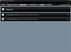 PC-Doctor Service Center Reports Screen
