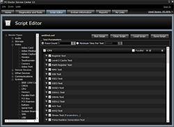PC-Doctor Service Center Script Editor Screen