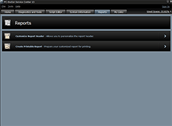 PC-Doctor Service Center Reports Screen