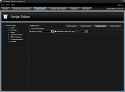 PC-Doctor Service Center Script Editor Screen